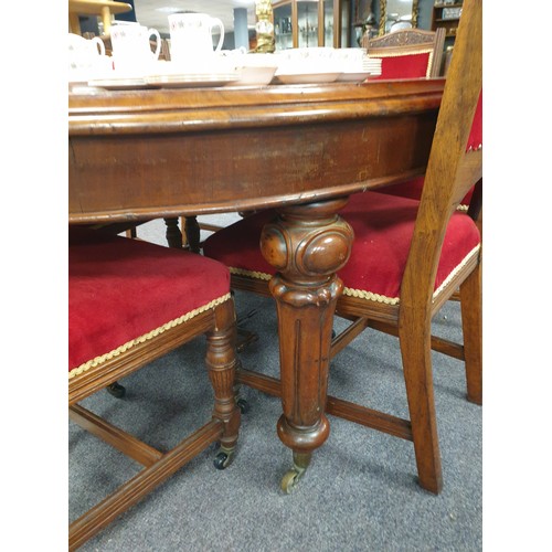 304 - Victorian Mahogany D-End  Extending Dining Table, H:75 x W:138 x L:160/205cm with winder