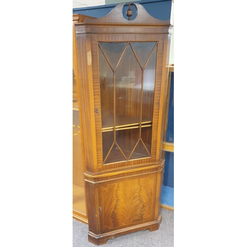 786 - Corner Display Cabinet, H:195 x W:72 x D:50cm