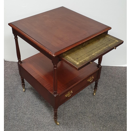 825 - Mahogany Bedside Table/Lamp Table, H:61 x W:47 x D:48cm