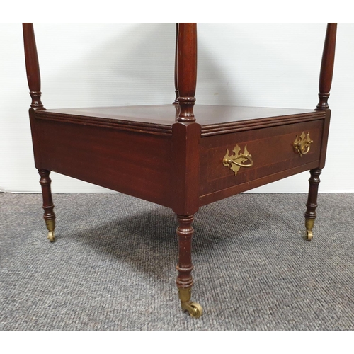 825 - Mahogany Bedside Table/Lamp Table, H:61 x W:47 x D:48cm