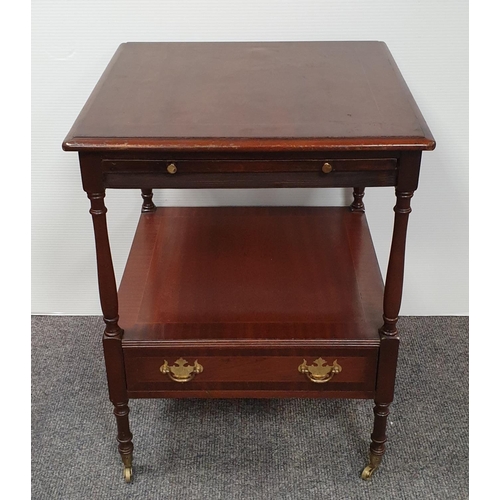 825 - Mahogany Bedside Table/Lamp Table, H:61 x W:47 x D:48cm