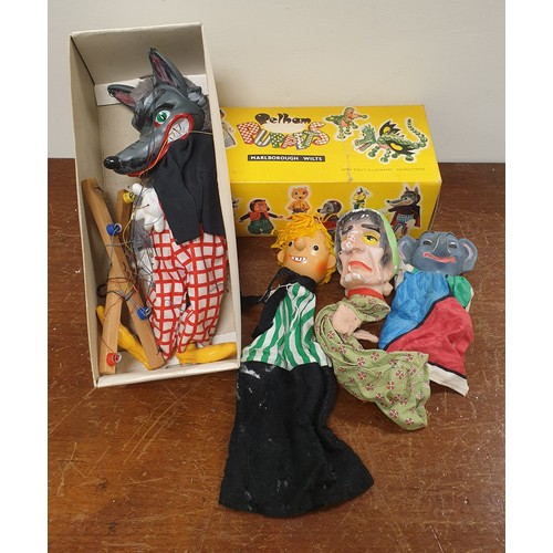 Vintage Boxed Punch and Judy Puppets