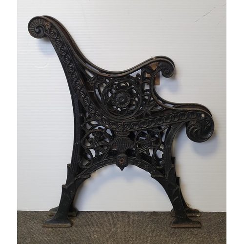 868 - Pair of Cast Iron Garden Bench Ends