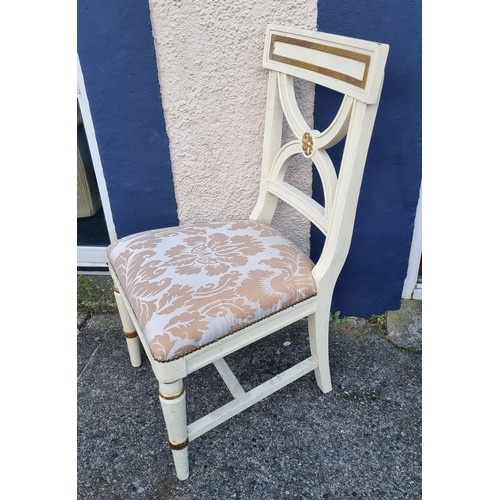 855 - Ornate Cream and Gold Chair