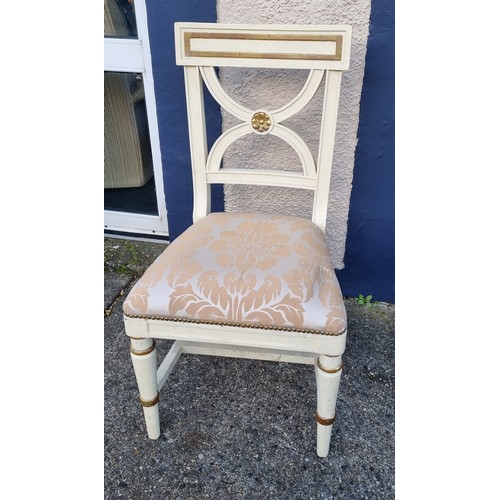 855 - Ornate Cream and Gold Chair