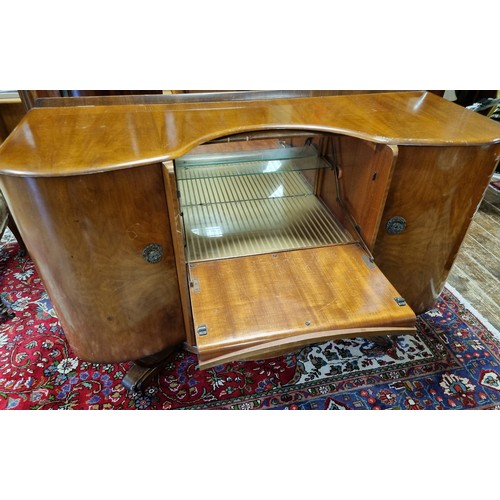 888 - Beautility Art Deco sideboard/cocktail cabinet, H:90 x W:138 x D:52cm