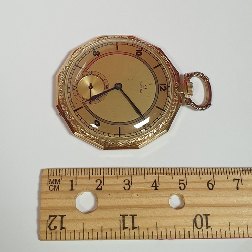 893 - Omega Pocket Watch with Certificate (56 14K O,585)