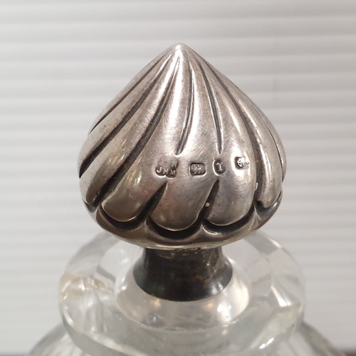 918 - Lot of 2x Silver Top Perfume Bottles