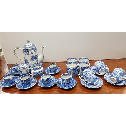 544 - Italian Spode Coffee Pot, Cups and Espresso etc