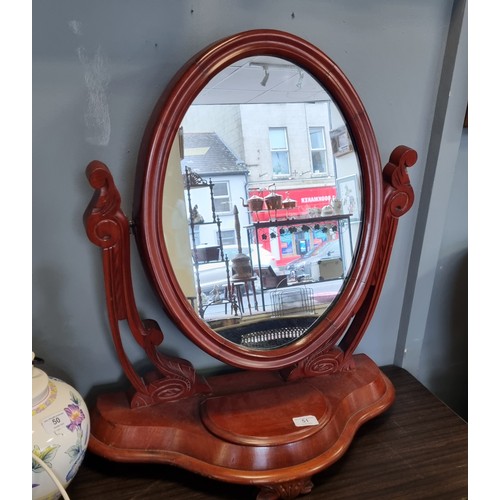 51 - Victorian Mahogany Dressing Table Mirror, H:67 x W:60cm