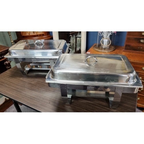 935 - Lot of 2x Olympia Chafing Catering Dishes