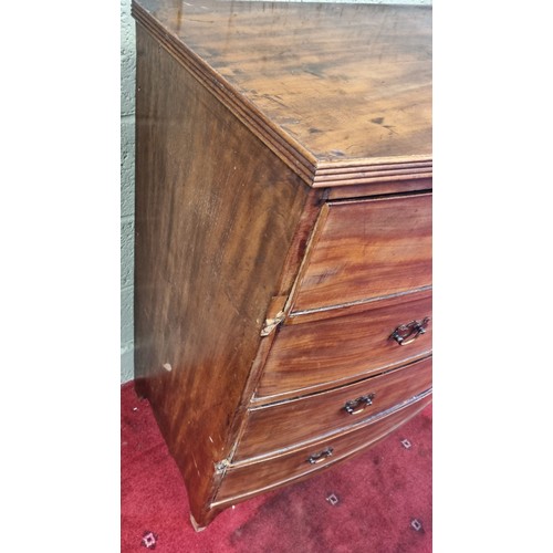 946 - Antique Mahogany Two Over Three Chest of Drawers