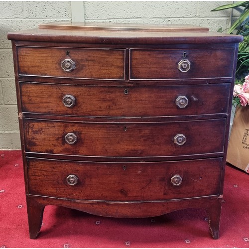 947 - Antique 2 Over 3 Chest of Drawers