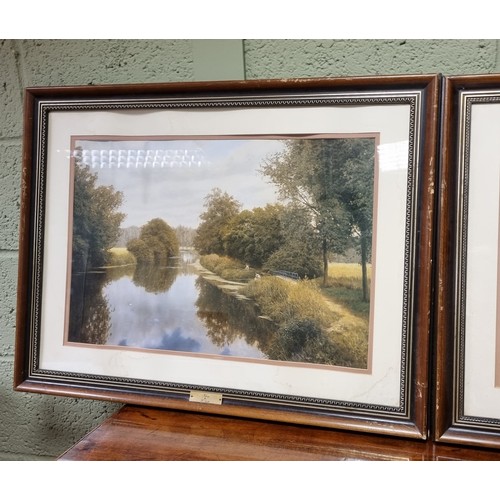 842 - Lot of 2x Framed Prints - Country Side Theme
River Playtime by J. Coleman & Fishing by D. Smith