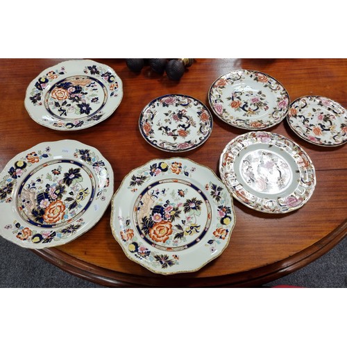 843 - Lot of Mason Ironstone Plates to include Mandarin and Mandalay