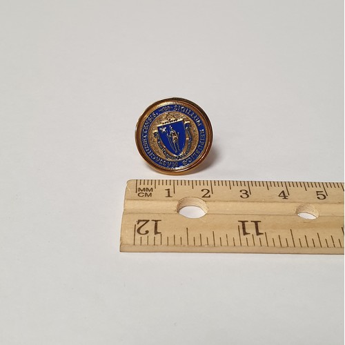 956 - Pair of Cufflinks Marked with the Seal of Massachusetts. 