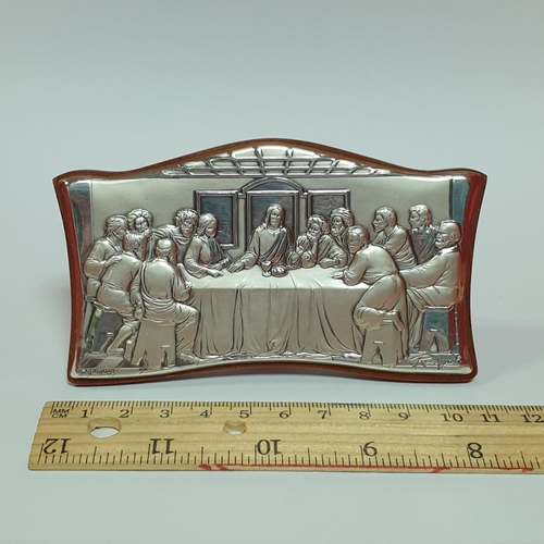 972 - Desk Plaque Depicting The Last Supper, 11cm x 6cm