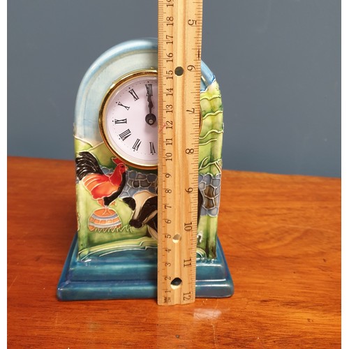 979 - Porcelain Mantel Clock - Animals