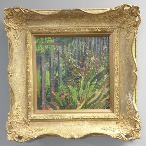 5 - Gilt Framed Oil on Board, In the Manner of William Leech RHA Concarneau Secret Garden (Label on Back... 