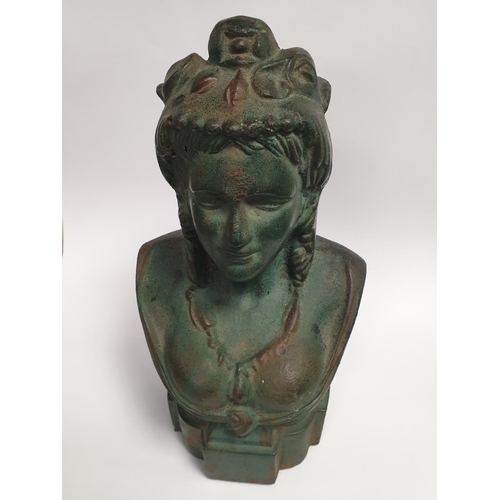 10 - Cast Iron Bust, Height 38cm