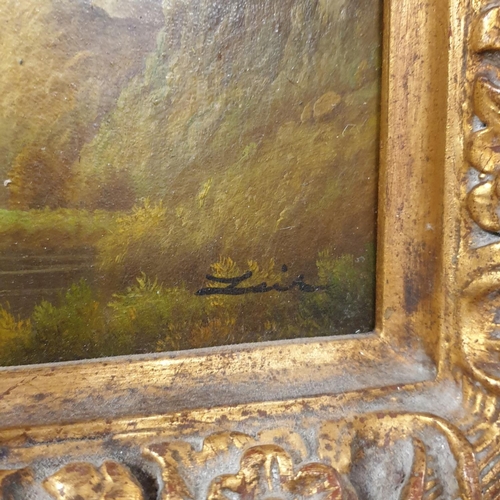 47 - Two Small Gilt Framed Oil on Board Paintings - Signed, 20x26cm and 18x24cm