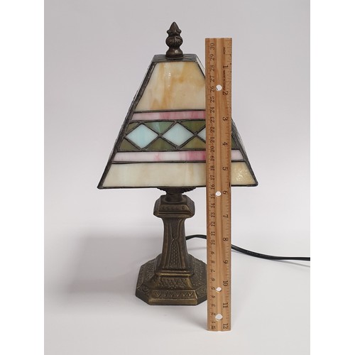 59 - Small Tiffany Style Table Lamp, 32cm high