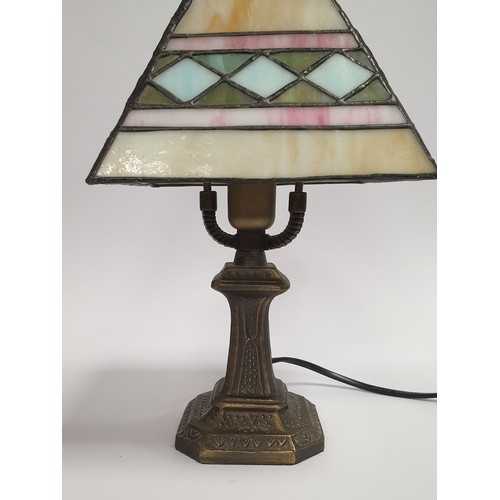 59 - Small Tiffany Style Table Lamp, 32cm high