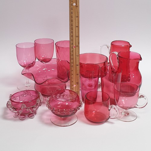 37 - Collection of Cranberry Glass