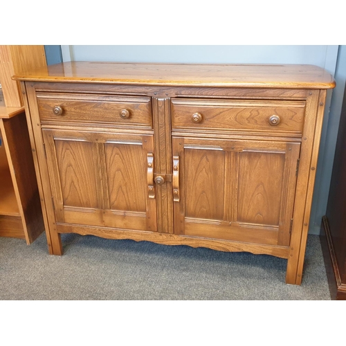 65 - Ercol 2 Door/2 Drawer Sideboard (with cutlery drawer), H:84 x W:124 x D:48cm