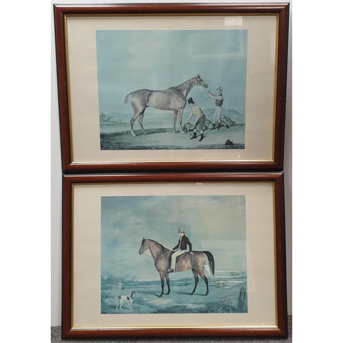 97 - Pair of Framed Horse Themed Prints after T. Weaver Pinxit, H:56 x W:77cm