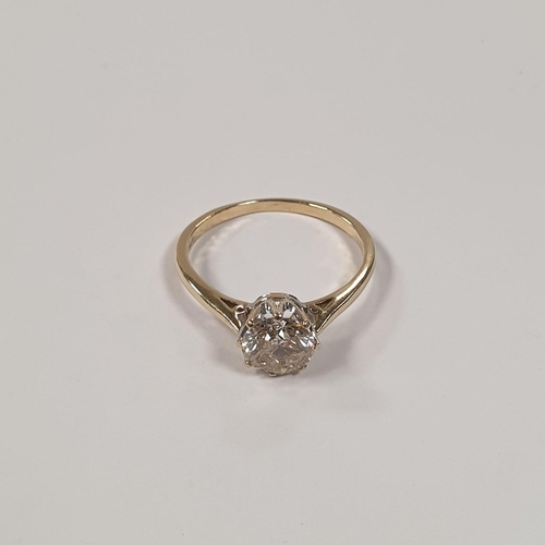 452 - 9ct Gold Diamond Solitaire Ring, Size Q