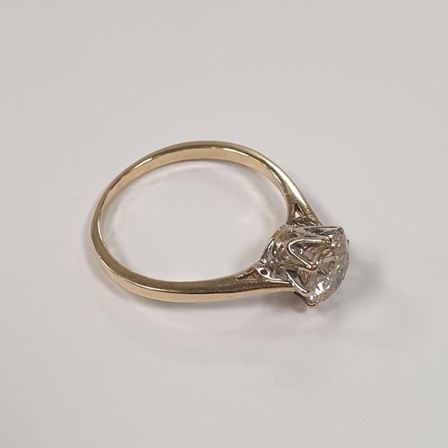 452 - 9ct Gold Diamond Solitaire Ring, Size Q