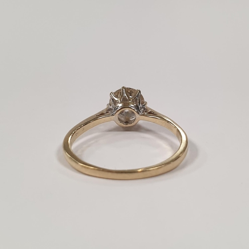 452 - 9ct Gold Diamond Solitaire Ring, Size Q