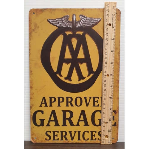 115 - Reproduction Tin AA Sign, H:30 x W:20xm