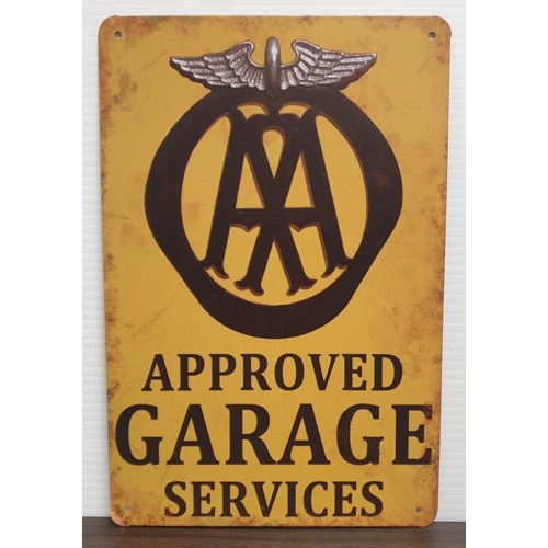 115 - Reproduction Tin AA Sign, H:30 x W:20xm