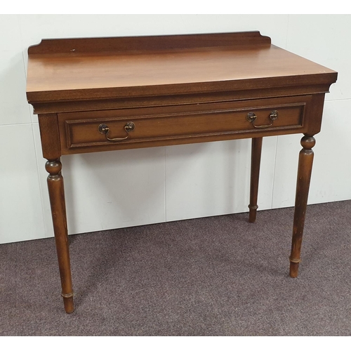 170 - Mahogany Hall Table with Single Drawer, H:81 x W:91 x D:51cm