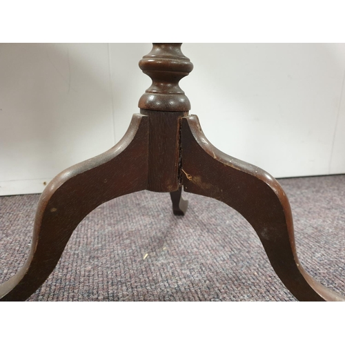 171 - Pair of Red Leather Top Wine Tables, H:50 x D:34cm