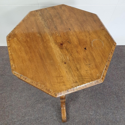 192 - Victorian Mahogany Trumpet Sewing Box on Tripod Base