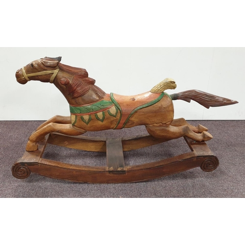 194 - Small Wooden Rocking Horse, Length 100cm