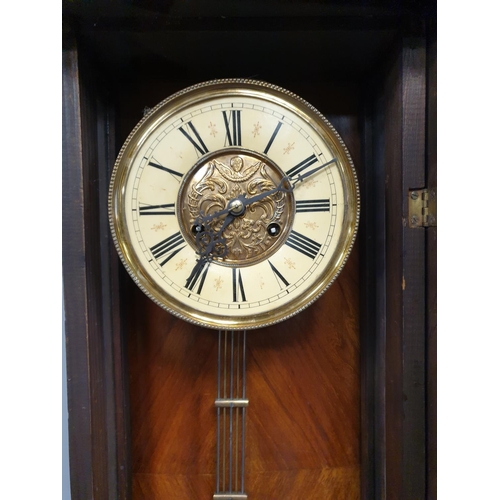 255 - Large Mahogany Wall Clock