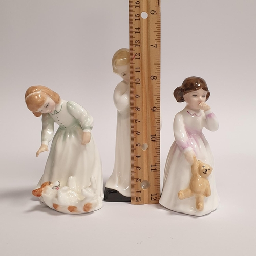 287 - Lot of 3x Royal Doulton Figures, Let's Play. Darling and Daddy's Girl.  Tallest Height: 13cm