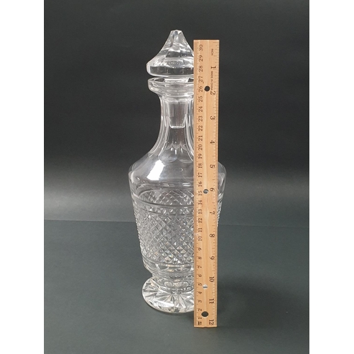 296 - Cut Glass Decanter with Stopper, Height 32cm