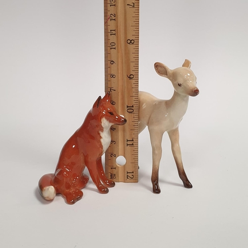 299 - Beswick Fox and Faun Figurines, tallest approx. 9cm