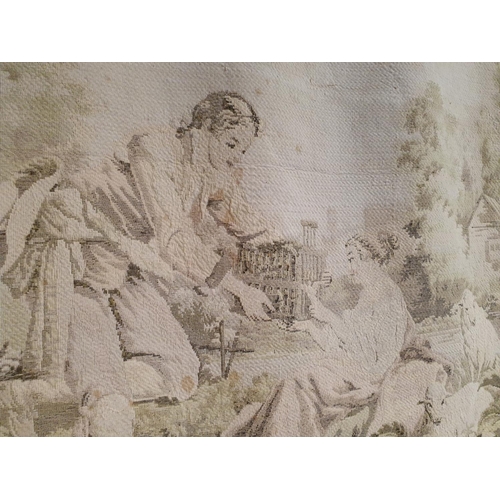 379 - Wall Hanging Tapestry Picnic Scene, H:130 x W:152cm