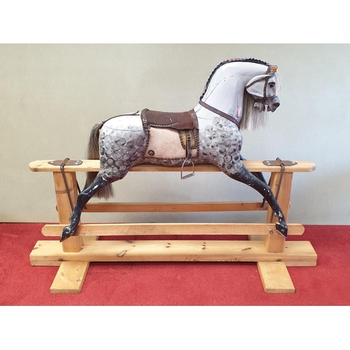 393 - Wooden Rocking Horse, Height 110cm x Length 155cm