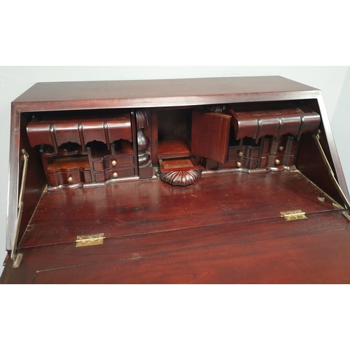 398 - Reproduction Mahogany Fall Front Writing Bureau, H:88 x W:80 x D:43cm