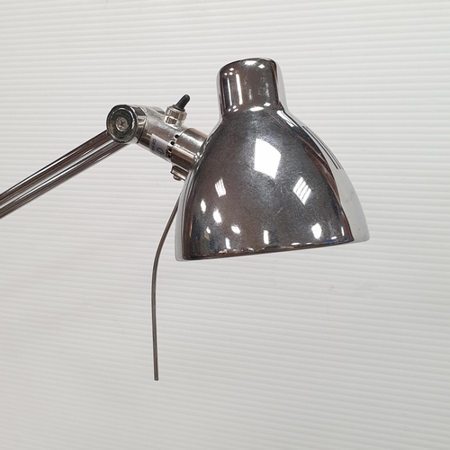 418 - Chrome Angle Poise Desk Lamp, total height 85cm