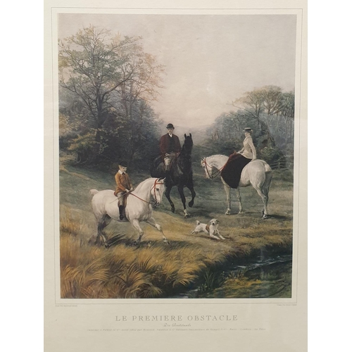 421 - Set of Four Hunting Framed Prints, H:32 x W:42cm