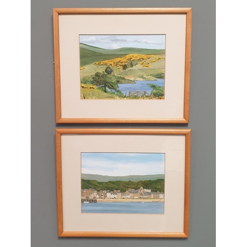 425 - Pair of Framed Paintings by Robert Alcorn, H:27 x W:32cm