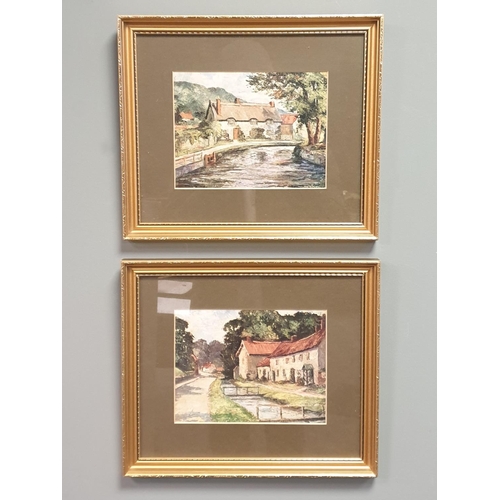 426 - Pair of Gilt Framed Prints, H:28 x W:32cm